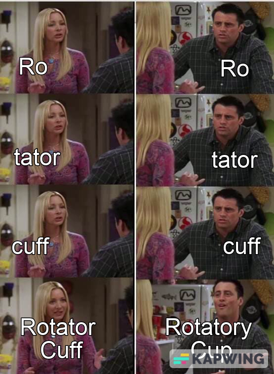 The rotator cuff often mispronounced